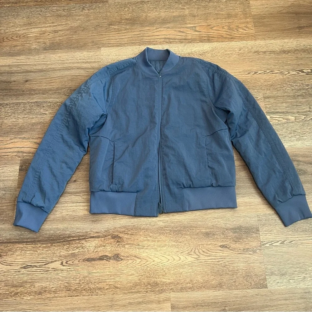 Lululemon Non-Stop Bomber Jacket Reversible Blue Size 10 Athleisure Outdoor